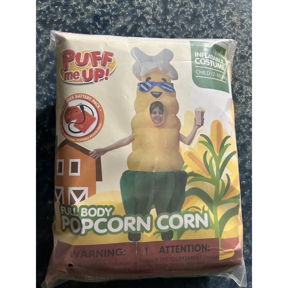 Puff Me Up Corn Popcorn Ear Adult One Size‎ Inflatable Costume Spooktacular
